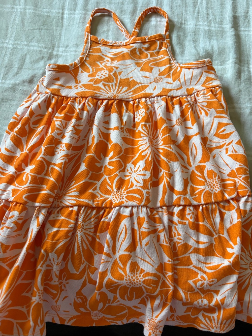 Cat & Jack Orange and White Floral Sundress